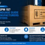 ISPM15 - Korpack - Packaging Solutions for Complex Businesses Banner promoting the ISPM 15 guide with large blue text, Korpack logo, and a wooden shipping crate on the right.